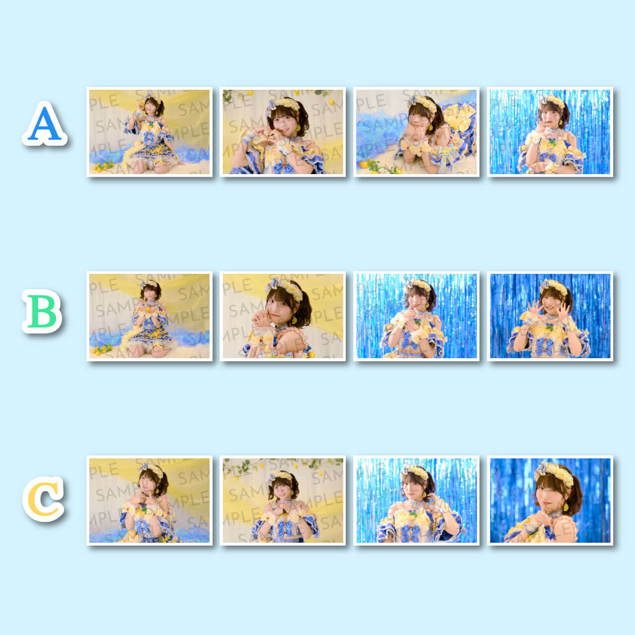 【上原れもん生誕記念】ブロマイド4種1セット（×3パターン）